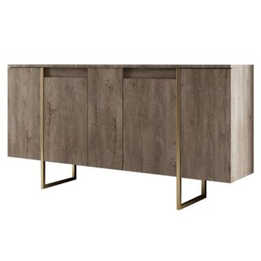 Emob Dressoir Woody Fashion - 160 x 35 x 80 cm - Walnut Gold-design product