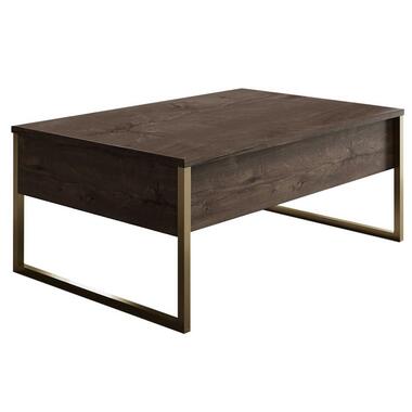 Emob Salontafel Woody Fashion - 90 x 60 x 40 cm - Walnut Gold