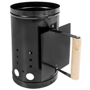 tectake Houtskoolstarter met hitteschild, Zwart product