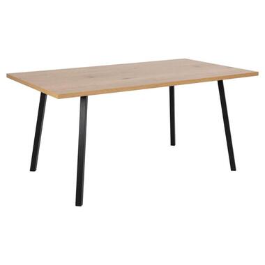 Eettafel Rechthoek Naturel/Zwart - 160x90x75cm - Tofta product