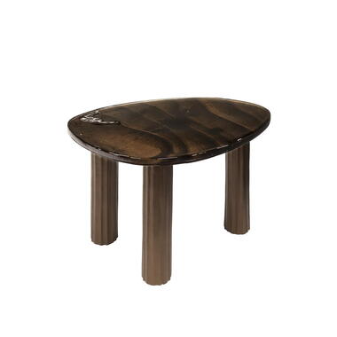 Salontafel Koper Glas - 62x45x40cm - Eclipse