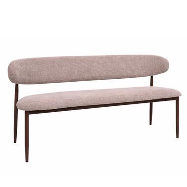 Eetkamerbank - Taupe/Walnoot - 160x55x77cm - Alexia product