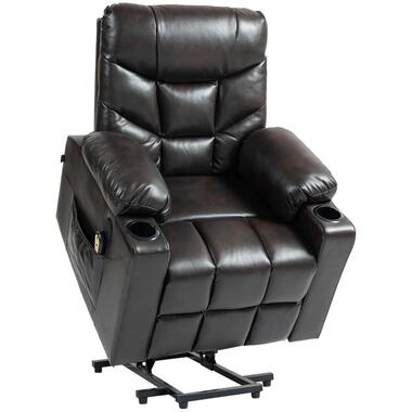 CLP Fauteuil Andover zwart Frame - Kunstleer - bruin product