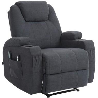 CLP Fauteuil Hepler zwart Frame - Stof - donkergrijs product