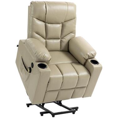 CLP Fauteuil Andover zwart Frame - Kunstleer - creme product
