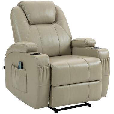 CLP Fauteuil Galena zwart Frame - Kunstleer - creme product