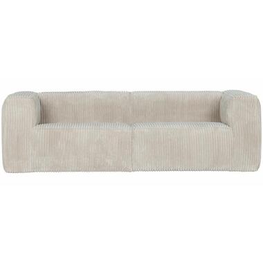WOOOD Bean 3,5-Zits Bank - Ribstof - Naturel - 73x246x96 product