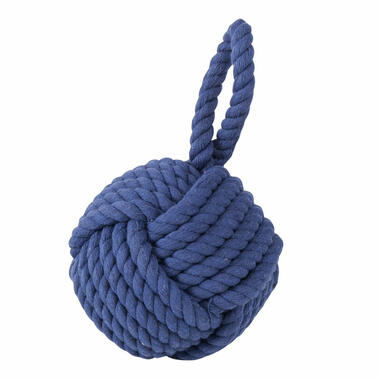 Boltze deurstopper knoop - 1.2 kilo - blauw - jute - 23 x 15 cm product