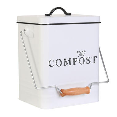 Home deco factory afvalbakje voor aanrecht - 5L - groen - compost product