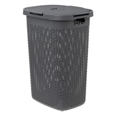 5Five Wasmand deksel Rotan - donkergrijs - kunststof - 60L product