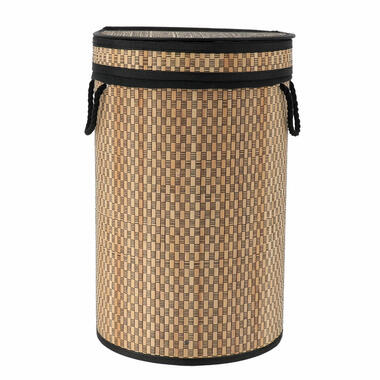 Tendance Wasmand deksel bamboe - naturel/zwart - katoen - 67L product