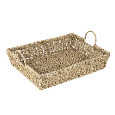 HI dienblad - zeegras - 48 x 36 x 11 cm - beige - opstaande rand product