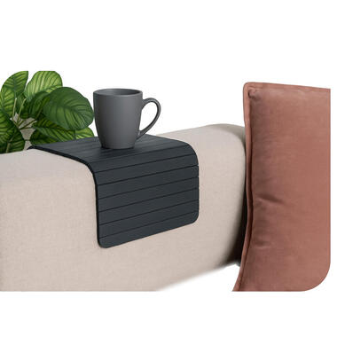 Bankleuning dienblad flexibel - zwart - bamboe - 44 x 24 cm product