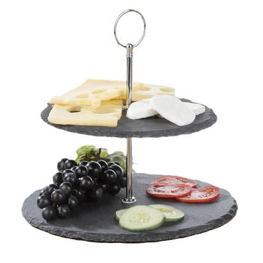 HI Etagere - leisteen - 2-laags - diameter 20 en 25 cm product