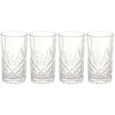 Cook Concept Drinkglazen - Luxe relief - glas - 4x stuks - 350ml product