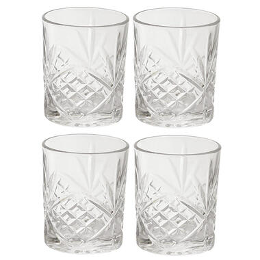 Cook Concept Drinkglazen - Luxe relief - glas - 4x stuks - 300ml product