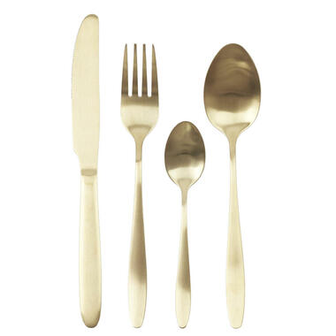 Home Deco Factory Bestekset - 16 delig - goud - RVS - 4 personen product