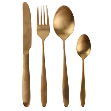 Home Deco Factory Bestekset - 16 delig - koper - RVS - 4 personen product