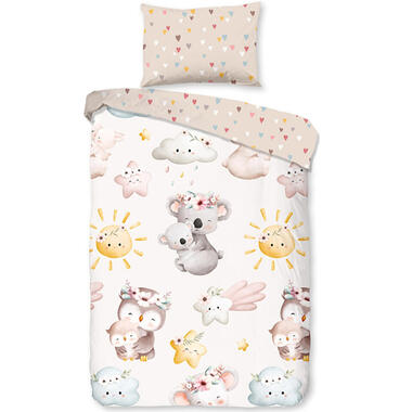 Goodmorning Peuter Koala’s en Uiltjes Dekbedovertrek Zand-Ledikant (100 x 135... product