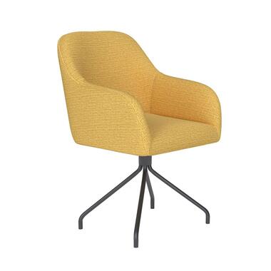 Housecraft Otis Eetkamerstoel Draaibaar Metaal Spider Okergeel product
