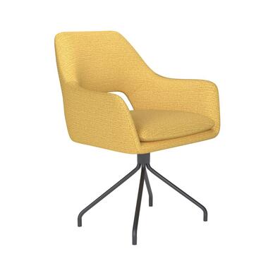 Housecraft Mos Eetkamerstoel Draaibaar Metaal Spider Okergeel product