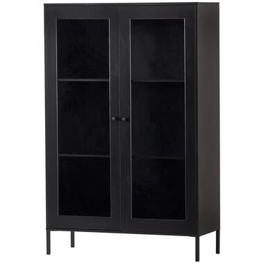 WOOOD Xam Vitrinekast - Grenen - Zwart - 155x100x40 product