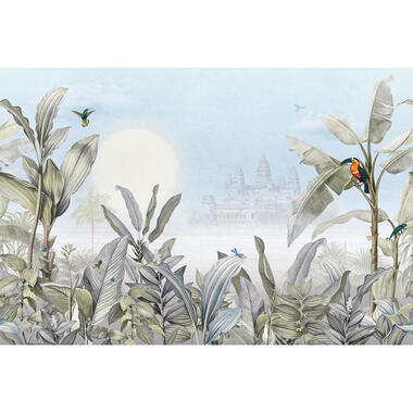 Sanders & Sanders fotobehang - jungle-motief - groen en blauw - 424 x 280 cm product