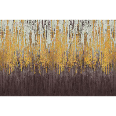 Sanders & Sanders fotobehang - steen - goud en donker paars - 424 x 280 cm product