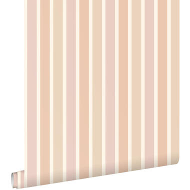 ESTAhome behang - strepen - beige, terracotta en mauve paars - 50 x 900 cm product