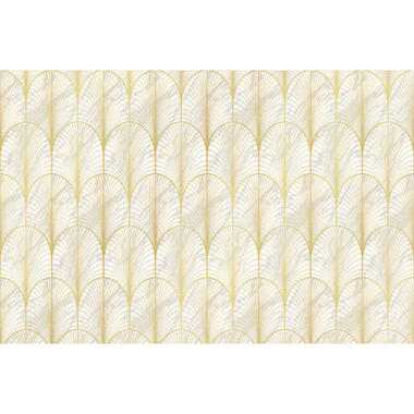 Sanders & Sanders fotobehang - art deco bogen - goud en grijs - 424 x 280 cm product
