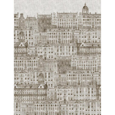 Sanders & Sanders fotobehang - stadsgezicht - beige - 212 x 280 cm - 640971 product