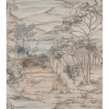 Sanders & Sanders behang - landschap met water - bruin - 53 cm x 10,05 m product