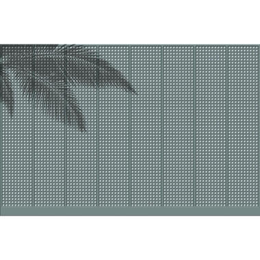 Sanders & Sanders fotobehang - palmbladeren - blauw - 424 x 280 cm - 640951 product