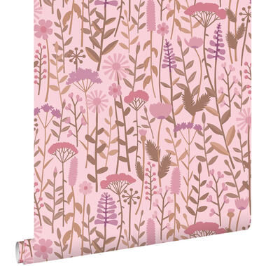 ESTAhome behang - veldbloemen - roze - 50 x 900 cm - 131551 product