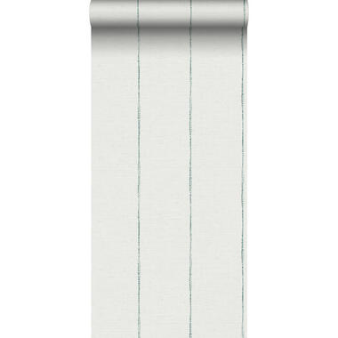 Sanders & Sanders behang - geschilderde strepen - blauwgroen en wit product