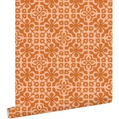 ESTAhome behang - verweerde tegels - oranje bruin - 50 x 900 cm - 131481 product