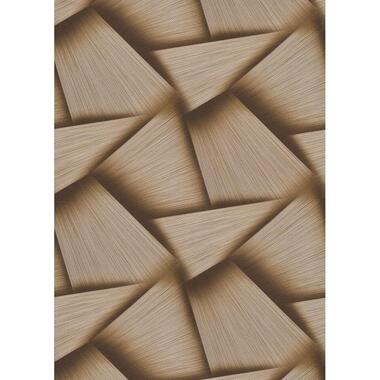 Erismann behang - 3D grafisch motief - bruin - 53 cm x 10.05 m - 662591 product