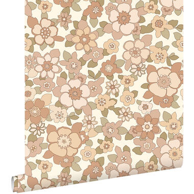 ESTAhome behang - retro bloemen - beige - 50 x 900 cm - 131526 product