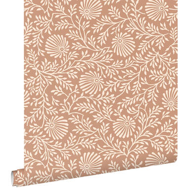 ESTAhome behang - vintage bloemen - terracotta roze - 50 x 900 cm - 131517 product