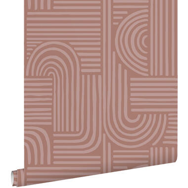 ESTAhome behang - grafisch 3D motief - oudroze - 50 x 900 cm - 131489 product