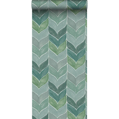 Sanders & Sanders behang - grafisch motief - groen - 53 cm x 10,05 m - 640740 product