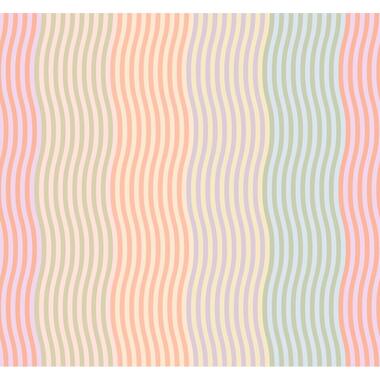ESTAhome fotobehang zigzag motief pastelkleuren - 300 x 279 cm