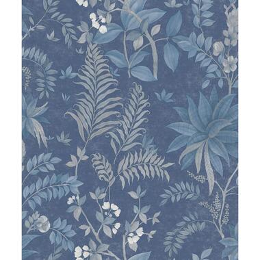 Sanders & Sanders behang - tropische bladeren - blauw - 53 cm x 10,05 m - 640728 product