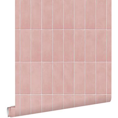 ESTAhome behang - tegelmotief - licht roze - 50 x 900 cm - 131539 product