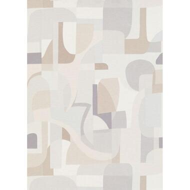 Erismann behang - geometrische vormen - grijs en bruin - 53 cm x 10.05 m product