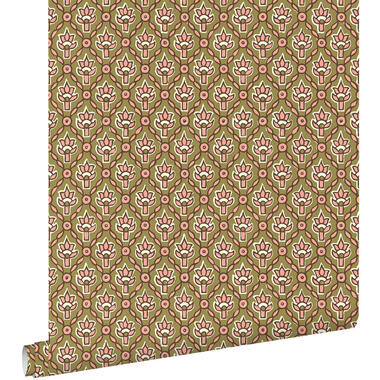 ESTAhome behang - vintage bloemen - groen - 50 x 900 cm - 131545 product