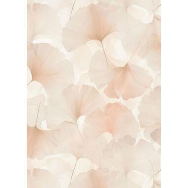 Erismann behang - ginkgo bladeren - roze en beige - 53 cm x 10.05 m - 662390 product