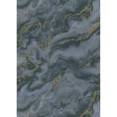 Erismann behang - marmer - blauw en goud - 53 cm x 10.05 m - 662368 product