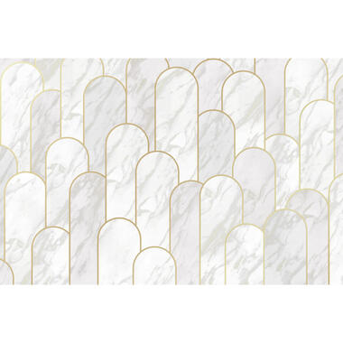 Sanders & Sanders fotobehang - art deco bogen - grijs - 424 x 280 cm - 640978 product