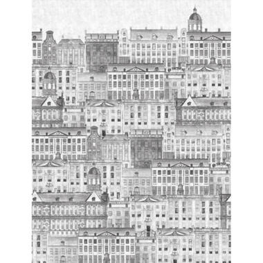 Sanders & Sanders fotobehang - stadsgezicht - grijs - 212 x 280 cm - 640973 product